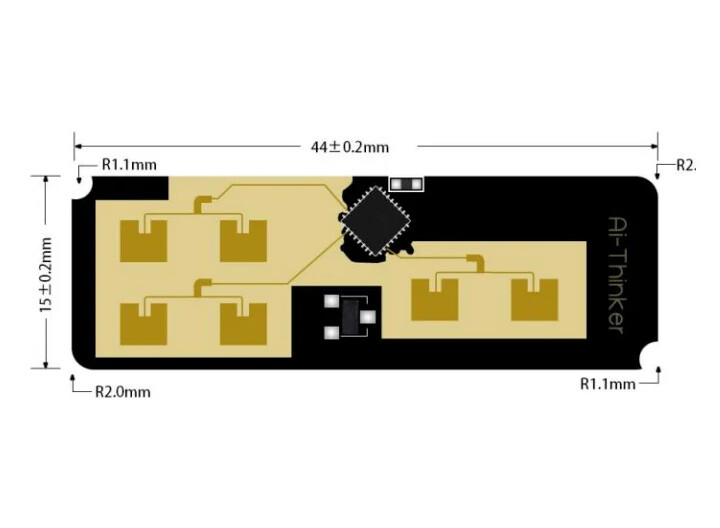 Rd-03D 24G Multi-Target Human Motion Trajectory Localization And Radar Module On Board Pcb