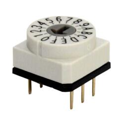 Dip Switch Hexadecimal Complement 16 Position Through Hole Rotary for Tool Actuator 150mA 50VDC - CIT Relay and Switch