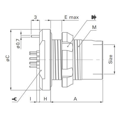 Rear Mounted Low Profile Panel Recepracle - Standard Ultimate Series - 2