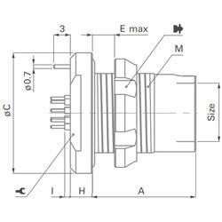Rear Mounted Low Profile Panel Receptacle - Standard Ultimate Series - Fischer Connectors (1)