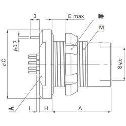 Rear Mounted Low Profile Panel Receptacle - Standard Ultimate Series - Fischer Connectors (1)