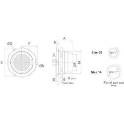 Rear Mounted Receptable - Standard Freedom Series - Fischer Connectors (1)