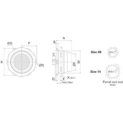 Rear Mounted Receptable - Standard Freedom Series - 2