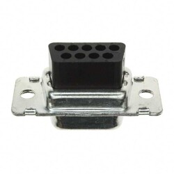 Receptacle for Female Contacts Housing D-Sub Connector 9 Position - TE Connectivity AMP Connectors