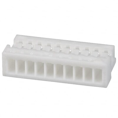 10 Rectangular Connectors - Housings Receptacle Natural 0.039