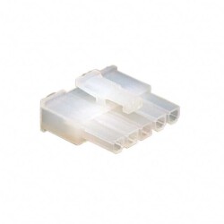 5 Rectangular Connectors - Housings Receptacle Natural 0.165