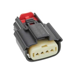 4 Rectangular Connectors - Housings Receptacle Black 0.138