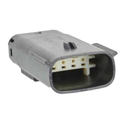 4 Rectangular Connectors - Housings Plug Black 0.138