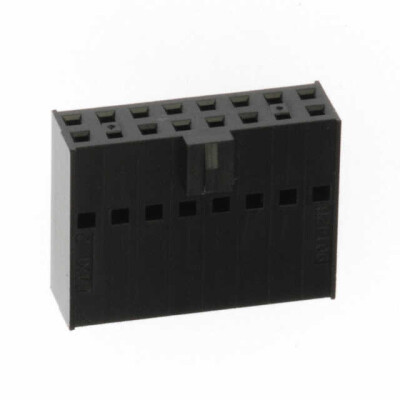 16 Rectangular Connectors - Housings Receptacle Black 0.100