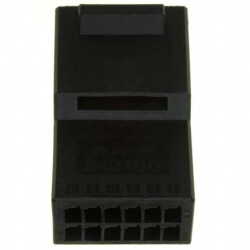 12 Rectangular Connectors - Housings Plug Black 0.098
