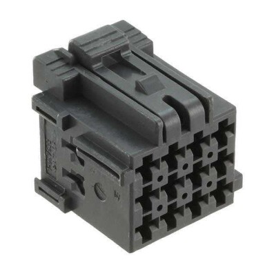 12 Rectangular Connectors - Housings Receptacle Gray 0.197