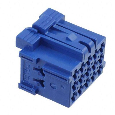 15 Rectangular Connectors - Housings Receptacle Blue 0.197