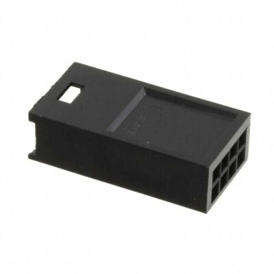 8 Rectangular Connectors - Housings Plug Black 0.100