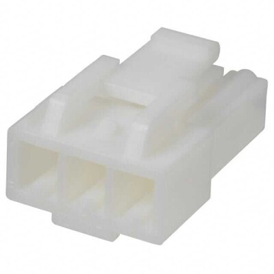 3 Rectangular Connectors - Housings Plug White 0.156