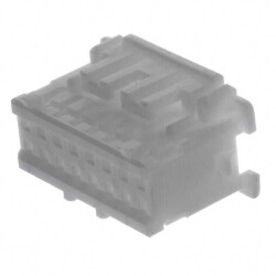 16 Rectangular Connectors - Housings Receptacle Natural 0.079