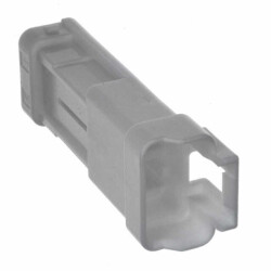 2 Rectangular Connectors - Housings Plug Natural 0.197