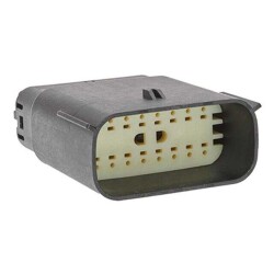 16 Rectangular Connectors - Housings Plug Black 0.138