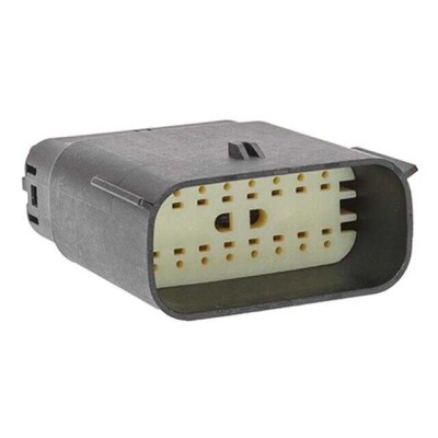 16 Rectangular Connectors - Housings Plug Black 0.138