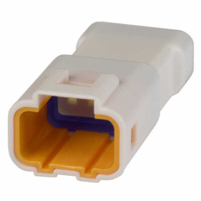 4 Rectangular Connectors - Housings Plug Natural 0.079