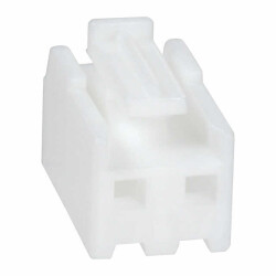 2 Rectangular Connectors - Housings Plug Natural 0.156