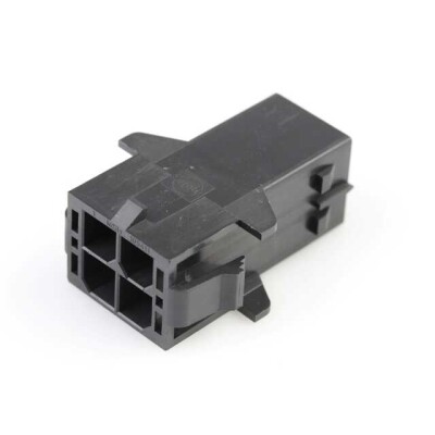 4 Rectangular Connectors - Housings Plug Black 0.224