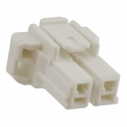 2 Rectangular Connectors - Housings Plug Natural 0.197
