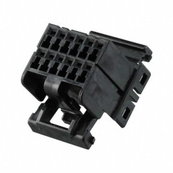 12 Rectangular Connectors - Housings Plug Black 0.098