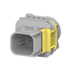 6 Rectangular Connectors - Housings Plug Gray 0.157