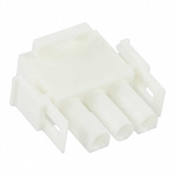 3 Rectangular Connectors - Housings Plug White - TE Connectivity AMP Connectors