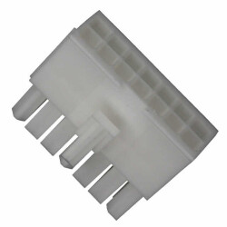 14 Rectangular Connectors - Housings Plug White 0.163