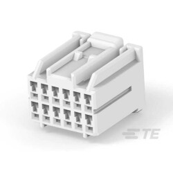 12 Rectangular Connectors - Housings Plug White 0.118