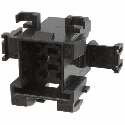 6 Rectangular Connectors - Housings Plug Black 0.197