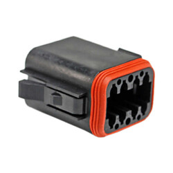 8 Rectangular Connectors - Housings Plug Black - 1