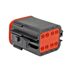 8 Rectangular Connectors - Housings Plug Black - 2