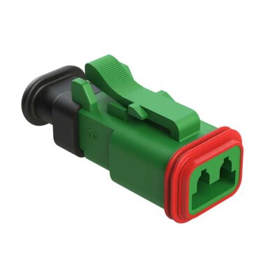2 Rectangular Connectors - Housings Plug Green - 1