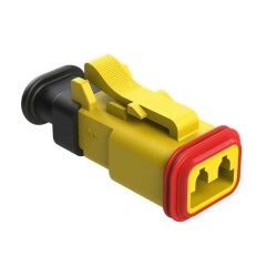 2 Rectangular Connectors - Housings Plug Yellow - Amphenol Sine Systems Corp