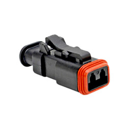 2 Rectangular Connectors - Housings Plug Black - Amphenol Sine Systems Corp