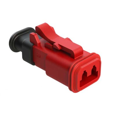 3 Rectangular Connectors - Housings Plug Red - 1