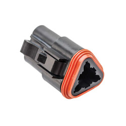 3 Rectangular Connectors - Housings Plug Black - 1