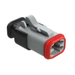 4 Rectangular Connectors - Housings Plug Gray - Amphenol Sine Systems Corp