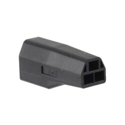 3 Rectangular Connectors - Housings Plug Black 0.087