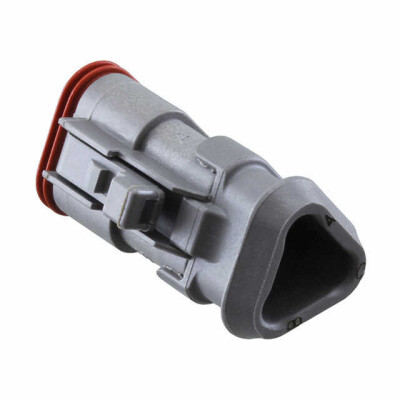 3 Rectangular Connectors - Housings Plug Gray - 1