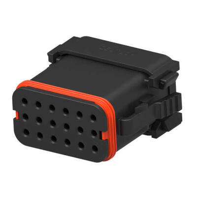 18 Rectangular Connectors - Housings Plug Black - 1