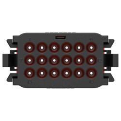 18 Rectangular Connectors - Housings Plug Black - 2