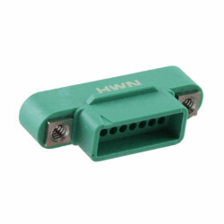 16 Rectangular Connectors - Housings Plug Green 0.049