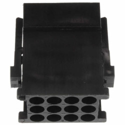 12 Rectangular Connectors - Housings Plug Black 0.200