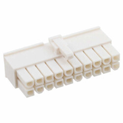 20 Rectangular Connectors - Housings Receptacle Natural 0.165