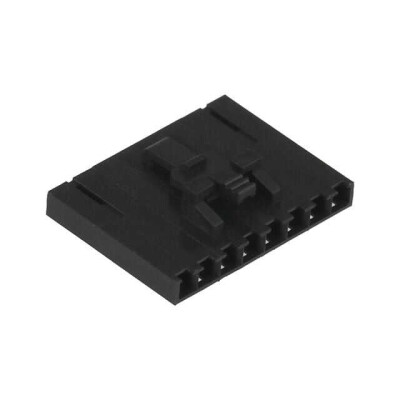 8 Rectangular Connectors - Housings Receptacle Black 0.100