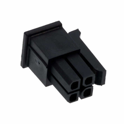 4 Rectangular Connectors - Housings Receptacle Black 0.118