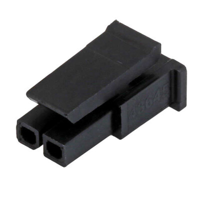 2 Rectangular Connectors - Housings Receptacle Black 0.118
